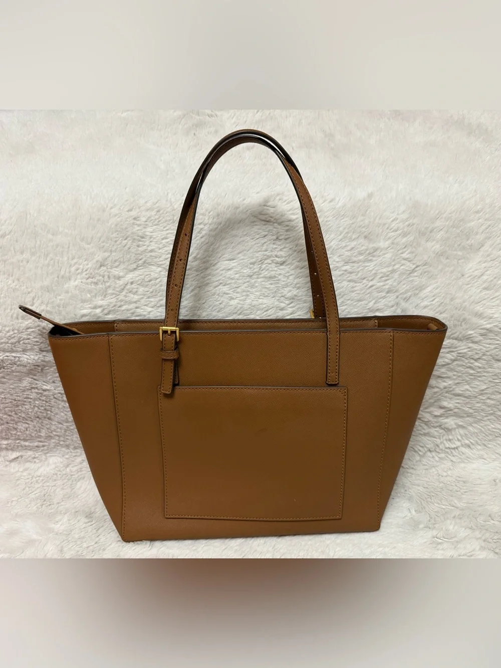 Tory Burch Emerson Small  “Moose” Saffiano Calfskin Leather Tote